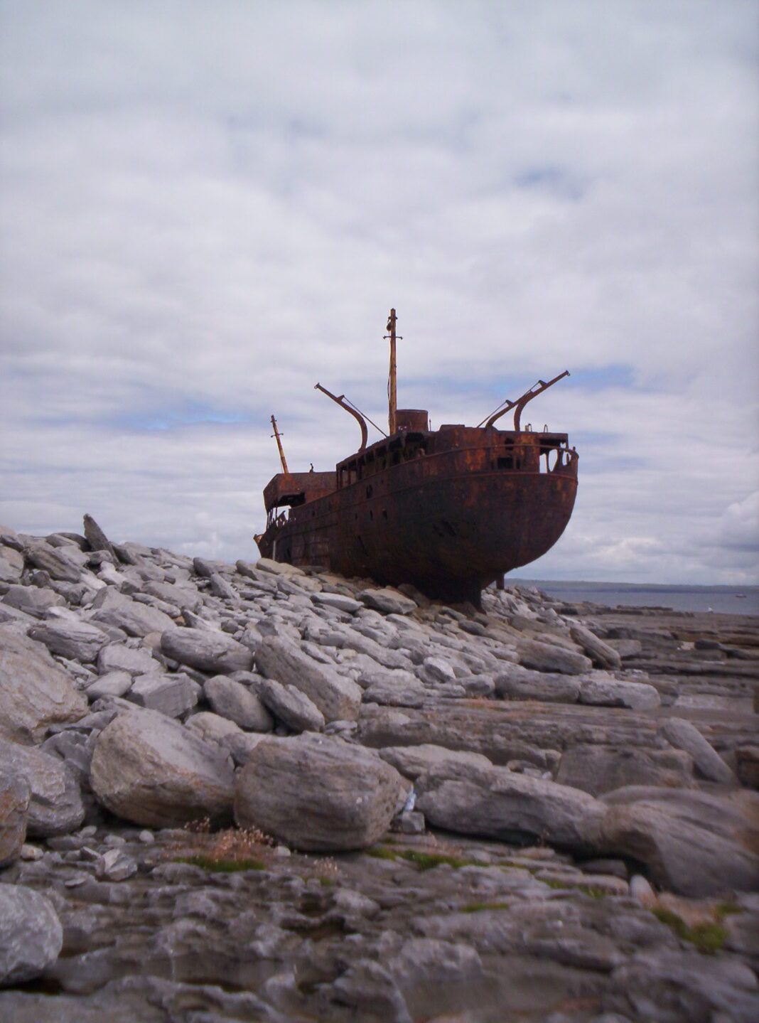 Inis Oírr Day Trip from Galway: Ferry, Plassy Wreck & Walks Plassy shipwreck on the rocky coast of Inis Oírr