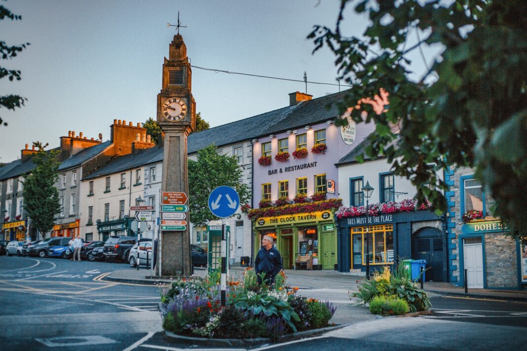 Westport from Galway: A Day Around the Town and Quay Clock tower and streets in Westport