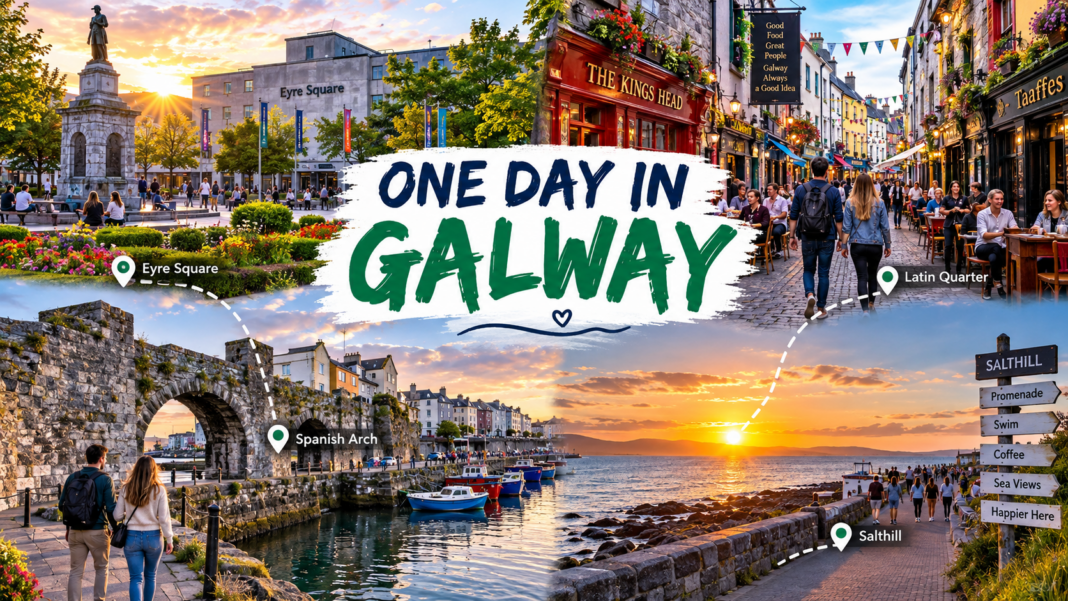 One-day Galway itinerary from Eyre Square to Salthill