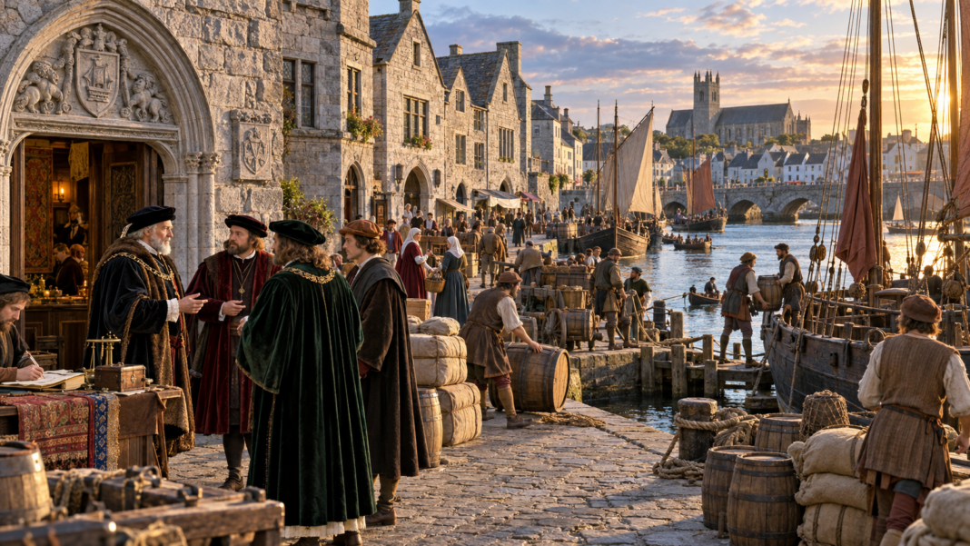 Why Galway Is Called the City of the Tribes Historical reconstruction of Galway’s merchant families trading at the medieval waterfront