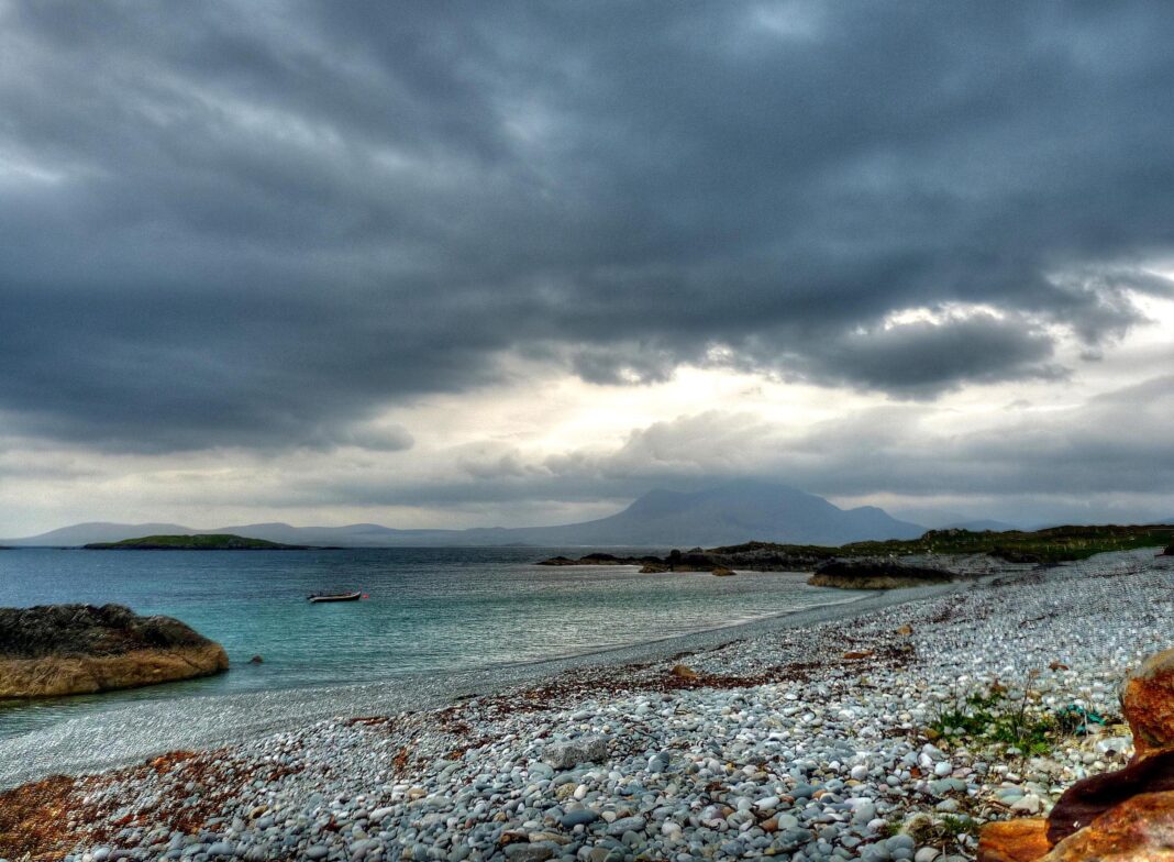 Mweelrea viewed from the Renvyle Peninsula in Connemara