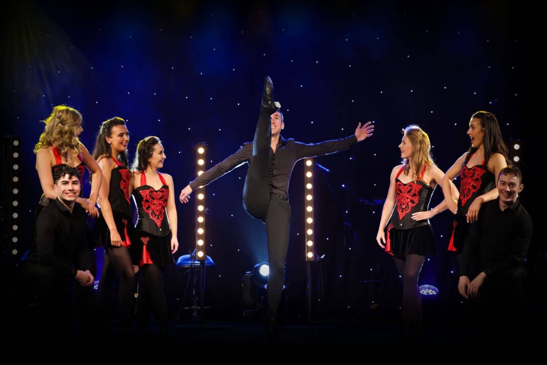 Irish dancers performing on stage in Trad on the Prom in Galway